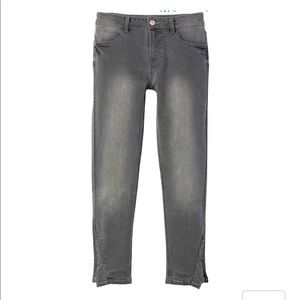 Girls Skinny Fit Stretch Jeans/Ruffle at Ankle